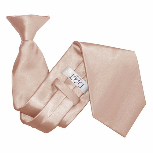 Plain Satin Clip-On Tie - Mocha Brown