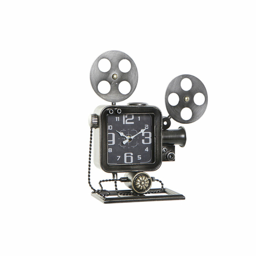 Table clock DKD Home Decor Crystal Black Iron (31.5 x 10 x 35 cm)