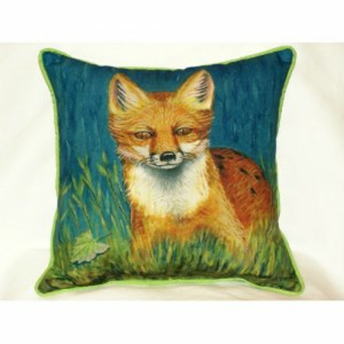 Betsy Drake ZP139 Red Fox Indoor & Outdoor Throw Pillow- 22 x 22 in.