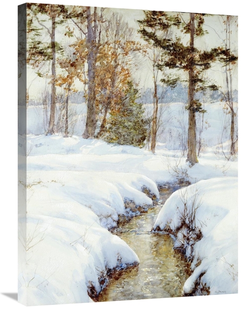 Global Gallery GCS-268360-30-142 30 in. Snowladen Brook Art Print - Wa