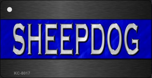 Smart Blonde KC-8017 1.5 x 3 in. Sheepdog Thin Blue Line Novelty Key C