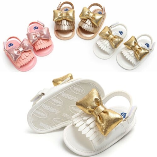 Newborn Baby Girls Sandals Toddler Princess Bow