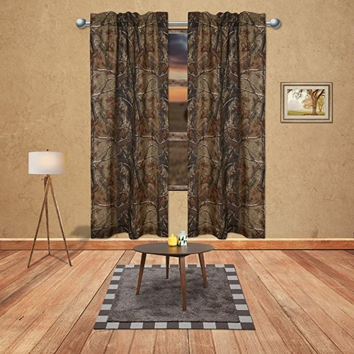 VISI-ONE - Realtree - All Purpose Camo - Rustic Rod Pocket Curtains