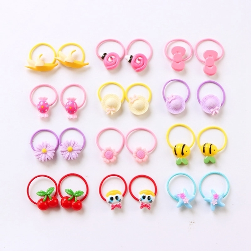 2PCS/Pair Hair Rubber Banda for Kids Cute Cartoon