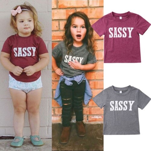 Infant Kids Baby Boy Girl  Letters T shirt Tops