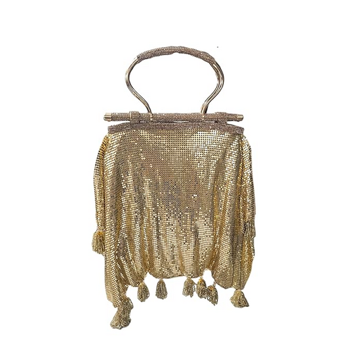 Aluminium Sheet Hand Carry Maharani Golden Handbag Purse