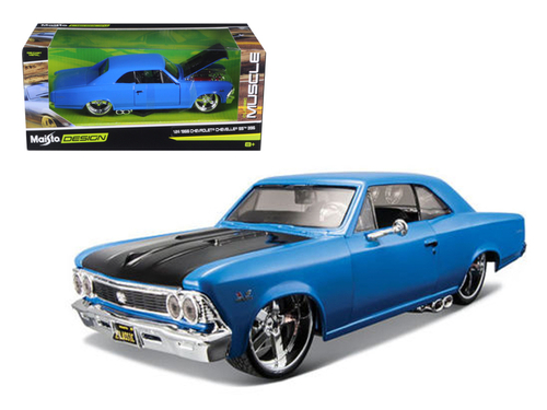1966 Chevrolet Chevelle SS 396 Blue \Classic Muscle\" 1/24 Diecast