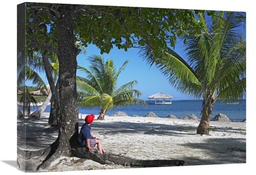 Global Gallery GCS-397015-1824-142 18 x 24 in. Tourist Resting Under P