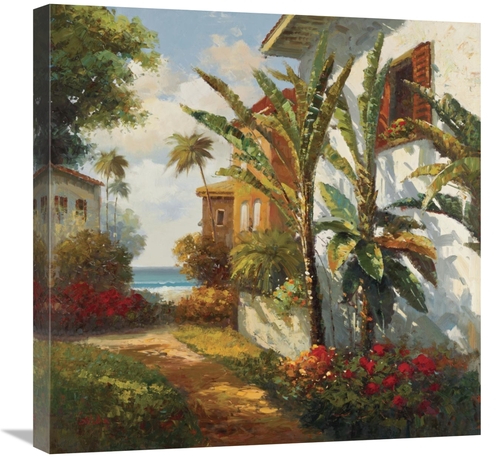 Global Gallery GCS-131163-2424-142 24 x 24 in. Villagio Da Aqua Art Pr