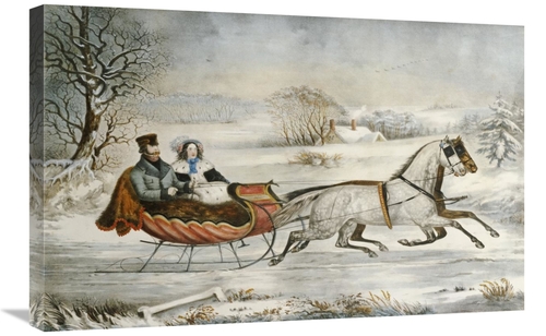 Global Gallery GCS-266682-30-142 30 in. The Road, Winter Art Print