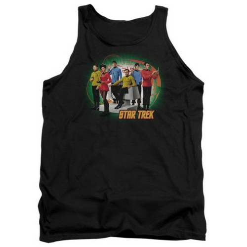 Trevco Star Trek-Enterprises Finest - Adult Tank Top - Black- 2X