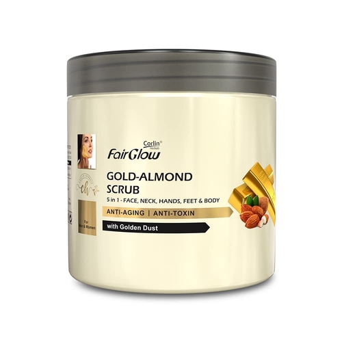 Gold Almond Scrub 800g  Multipurpose Face Neck Hands Feet & Body  For