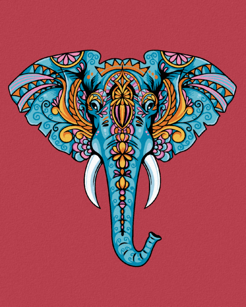 Paint by Numbers - MANDALA ELEPHANT