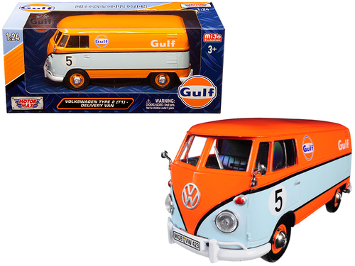Volkswagen Type 2 (T1) Delivery Van #5 \Gulf\" Orange and Light Blue
