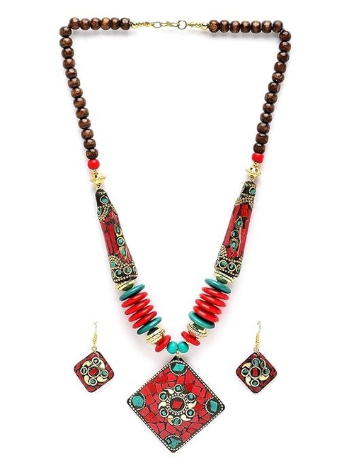 Fashion Latest Stylish Traditional Tibetan Pendant Necklace Jewellery