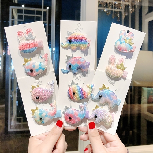 2PCS/Set New Girls Cute Cartoon Rabbit Elephant