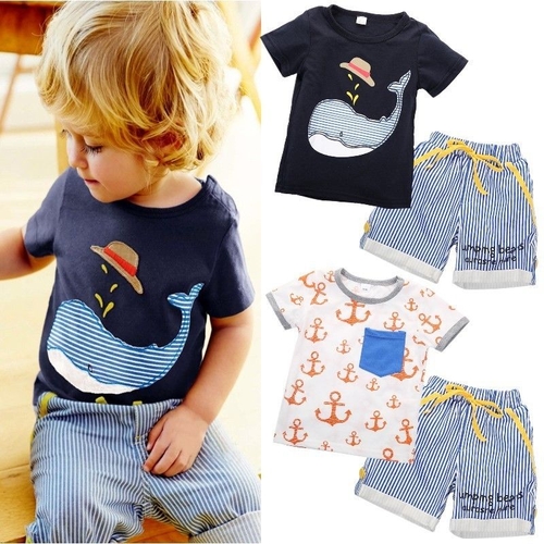 Baby Boys Clothing 2016 Summer Short Sleeve Tops T