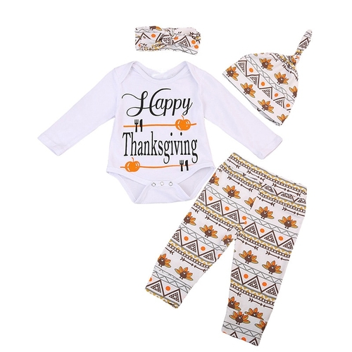 Newborn Baby Boys Girls Thanksgiving Clothes