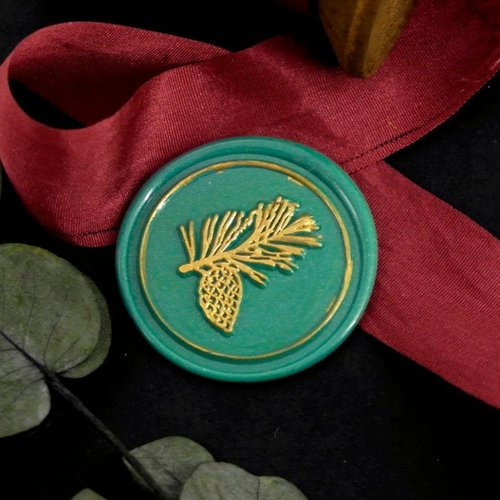 Pine Bark Christmas Metal Stamp / Wedding Wax Seal Stamp