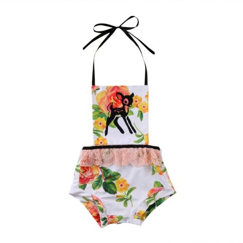 2018 Baby Kids Boy Girl Deer Floral  Halter