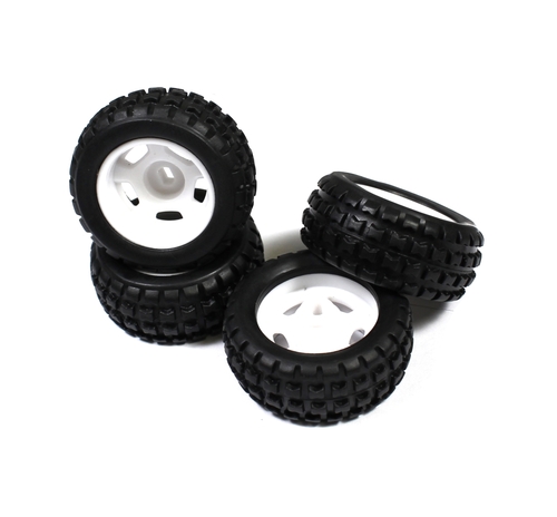 Rage RC RGRC2443 Replacement Wheels & Tires, Mini-Q - 4 Piece