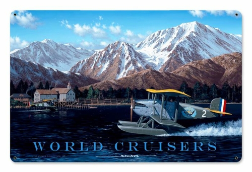 Pasttime Signs STL091 18 x 12 in. World Cruisers Vintage Sign