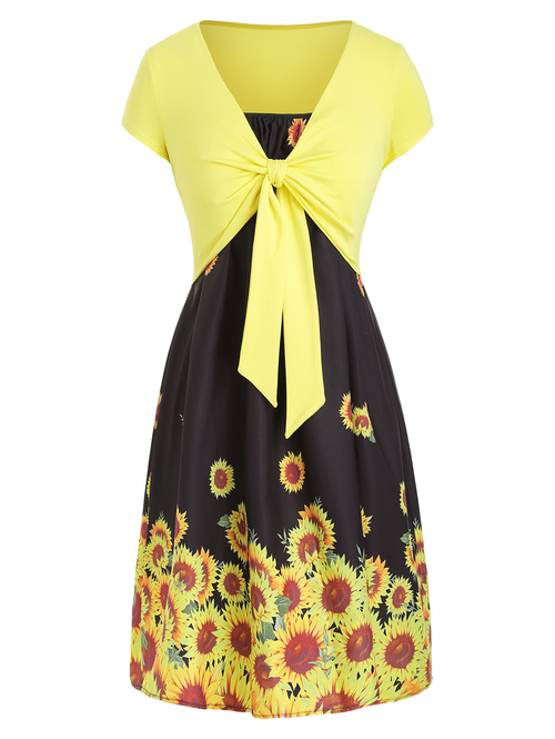  Sunflower Cami Dress With T Shirt Women