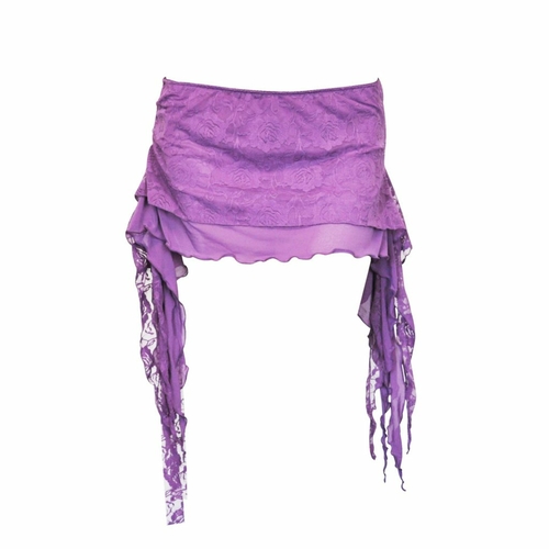 Western Fashion 561-PRP-SMD Lace Overskirt, Purple - Small & Mediu