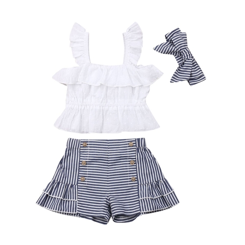 2019 Newborn Kid Baby Girl Summer Clothes Set