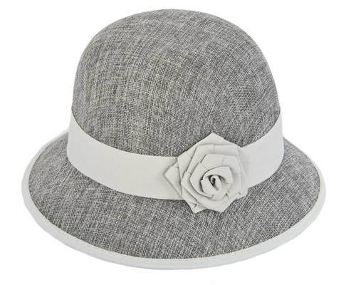 Silver cloche hat