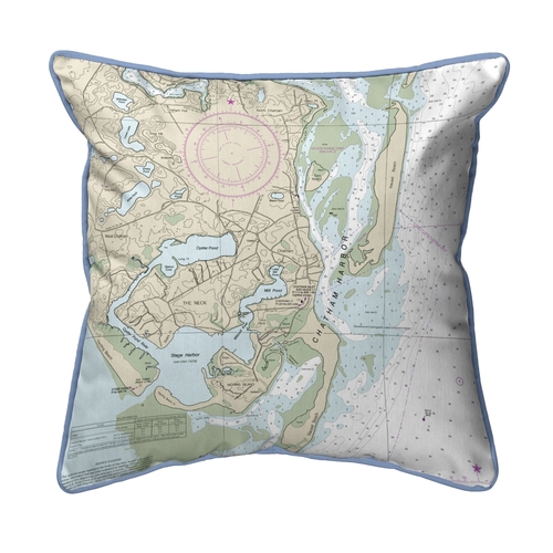 Betsy Drake SN13248 12 x 12 in. Chatham Harbor, MA Nautical Map Sm