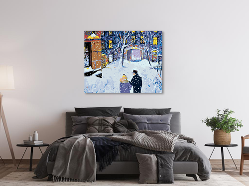 Paint by Numbers - TWO PEOPLE ON A WINTER WALK