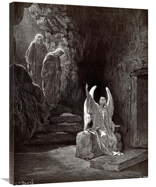Global Gallery GCS-277428-36-142 36 in. The Angel Seated Upon the Ston