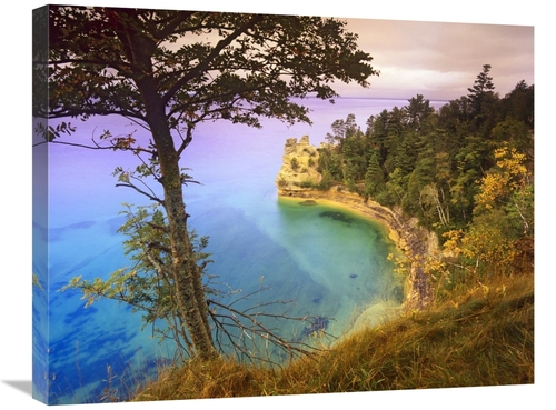 Global Gallery GCS-397018-2228-142 22 x 28 in. Castle Rock Overlooking