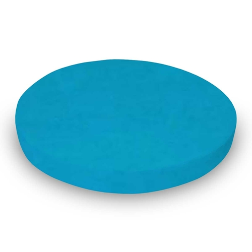 SheetWorld Fitted Round Crib Sheet - 100% Cotton Woven - Turquoise