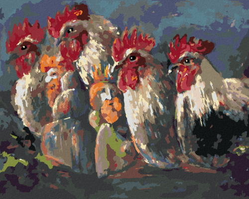 Paint by Numbers - ROOSTERS