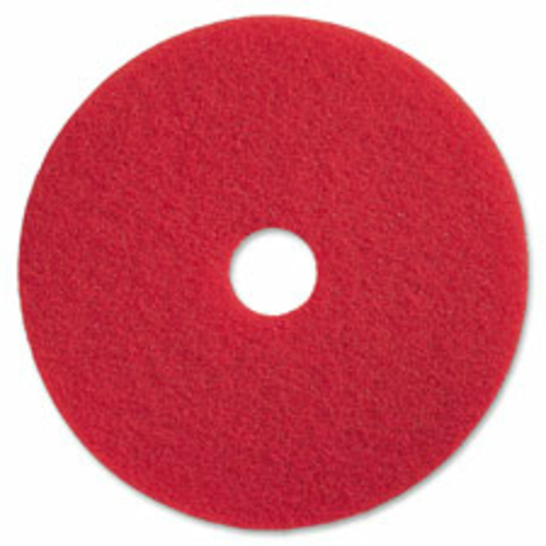 Red Buffing Floor Pad, Red - 5 Per Carton - 20 in.