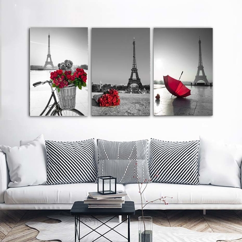Gray Black Landscape Poster Prints Modern City