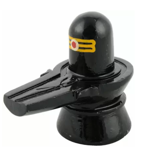 Shivling for pooja Decorative Showpiece - 10 cm  (Marble, Black)
