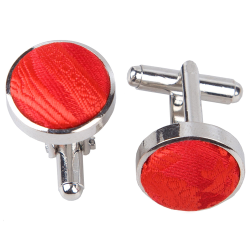 Paisley Cufflinks - Red