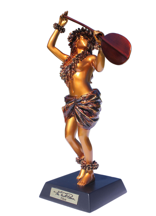 Kim Taylor Reece Cold Cast Resin Statue Pahoe Wahine "Canoe Paddler"