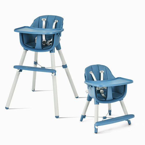 3 IN 1 High Chair with Footrest and 5 Point Safety Harness