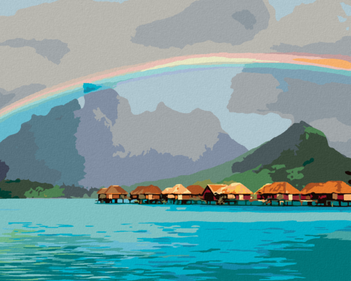 Zuty - Paint by Numbers - MALDIVES - RAINBOW (DENNIS FRATES), 40x50 cm