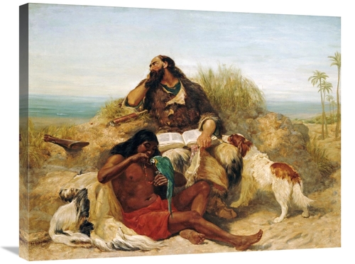 Global Gallery GCS-266232-30-142 30 in. Robinson Crusoe & His Man Frid