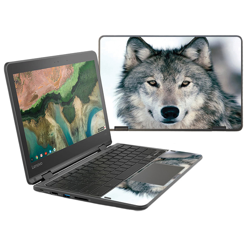 MightySkins LEN300ECH-Wolf Skin for Lenovo 300E Chromebook 11.6 in. 20