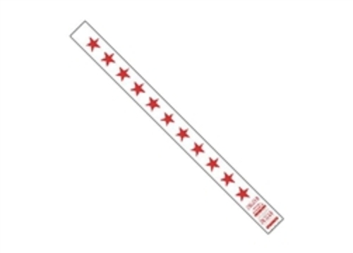 Tyvek WR104 0.75 x 10 in. Red & White Stars Wristbands - Case of 500