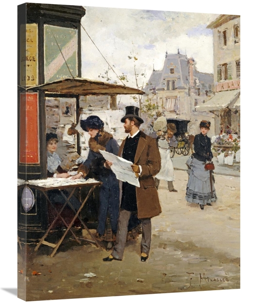 Global Gallery GCS-266886-30-142 30 in. Parisian Street Scene Art Prin