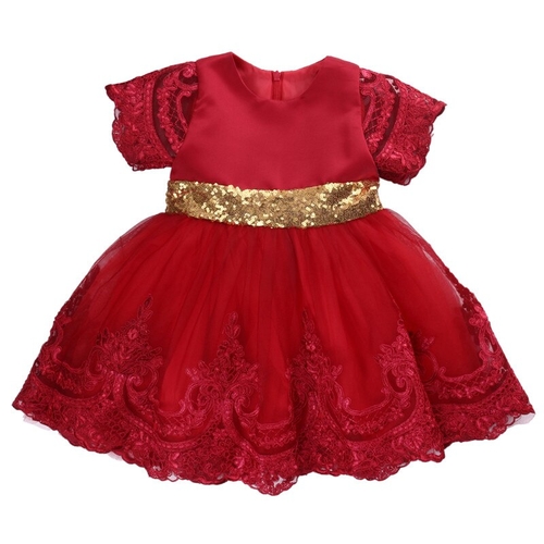 Baby Girls Flower Princess Bow Dress Toddler