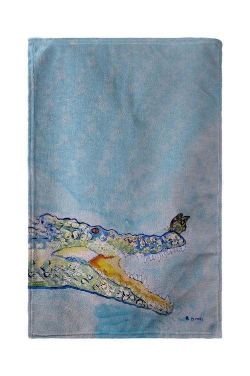 Betsy Drake BT548 30 x 50 in. Croc & Butterfly Beach Towel