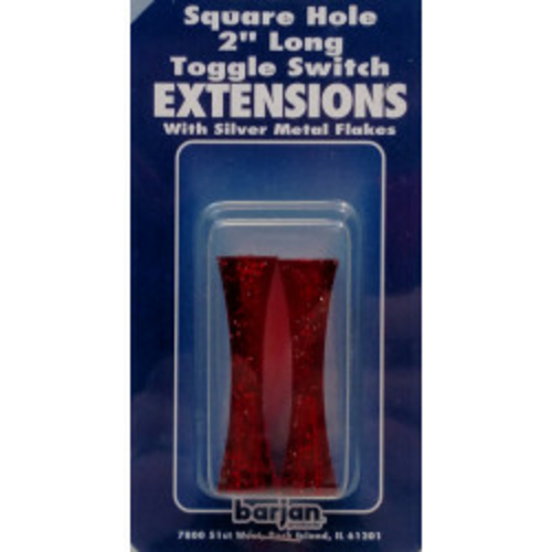 Barjan 056BP404 Long Square Hole Extension - Red, 2 per Card